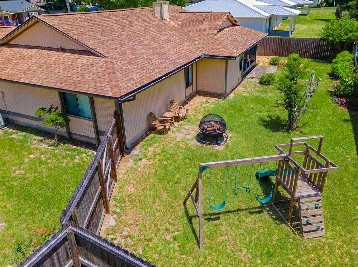 111 Lobelia Road St. Augustine, FL 32086 - Photo 14 of 16 an aerial view of a house with swimming pool garden and patio