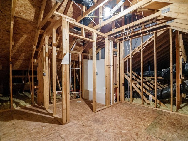 10657 Cardington Lane Raleigh, NC 27614 - Photo 26 of 27 Unfinished Third Floor Bath and Closet