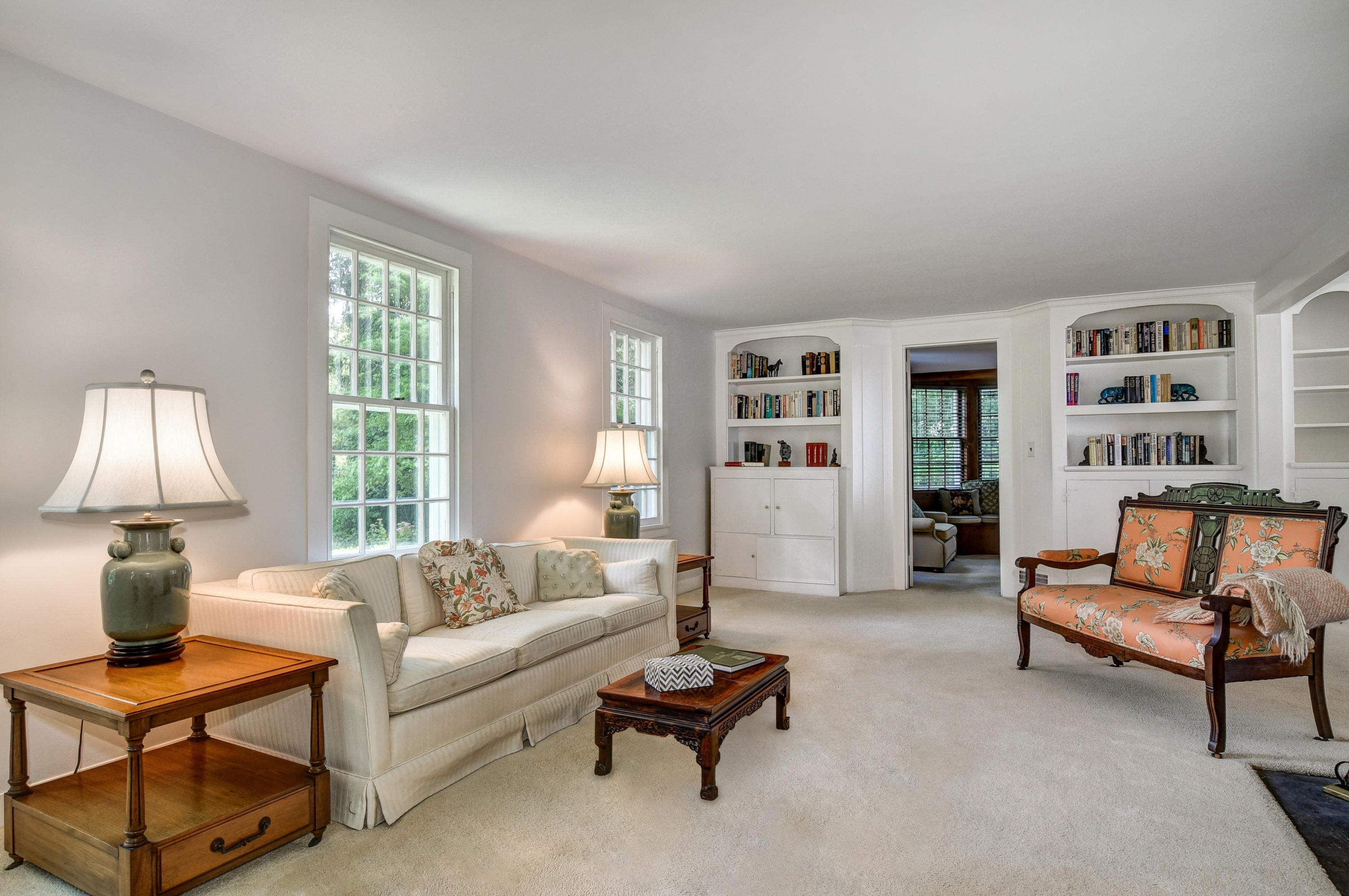 15 Sylvan Road Darien, CT 06820 - Photo 3 of 18 a living room with furniture and a lamp