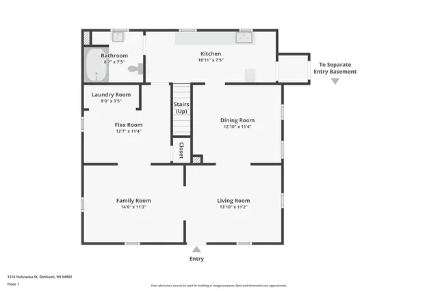 $179,000 | 1116 Nebraska Street, Oshkosh, WI 54902
