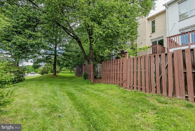 a view of a backyard with a house