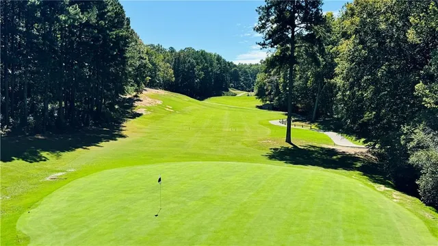 a view of an outdoor space and a yard