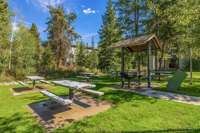 an aerial view of a house with swimming pool and garden