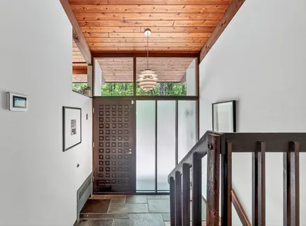 a view of an entryway with staircase