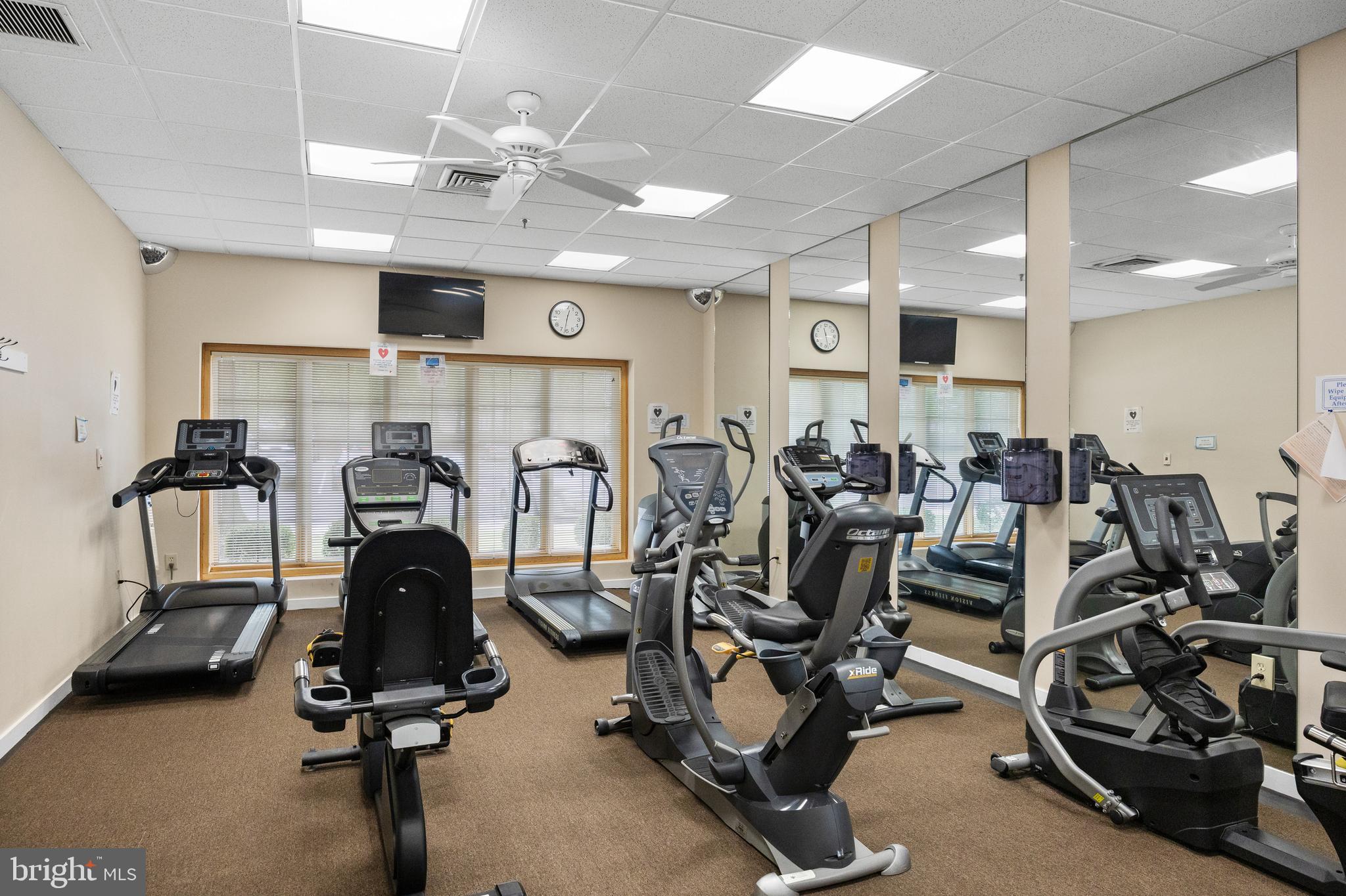 7 Covered Bridge Circle Columbus, NJ 08022 - Photo 34 of 40 a view of a room with gym equipment