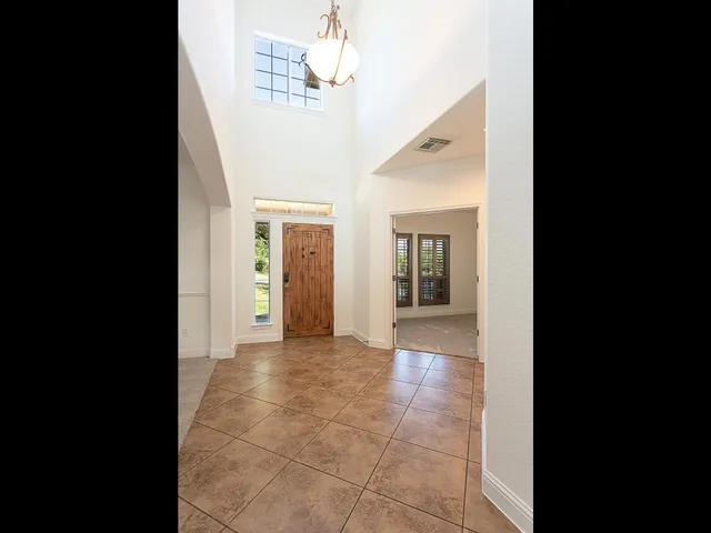 a view interior of the house and chandelier