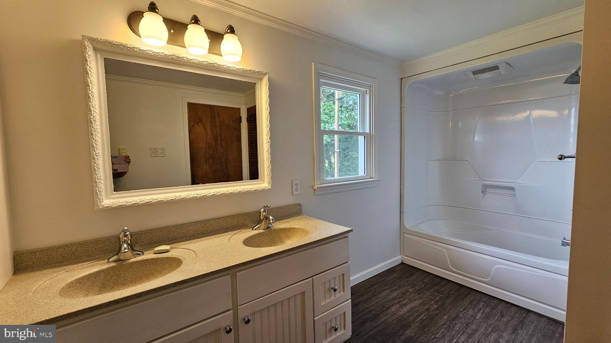 262 Roadstown Road Bridgeton, NJ 08302 - Photo 19 of 25 a bathroom with a sink double vanity granite tub and a mirror
