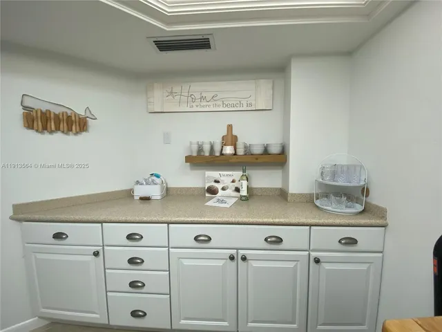 a view of a garden with a slide