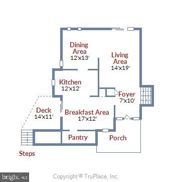 6604 Persimmon Tree Road Bethesda, MD 20817 - Photo 50 of 53 Main Level Floor Plan
