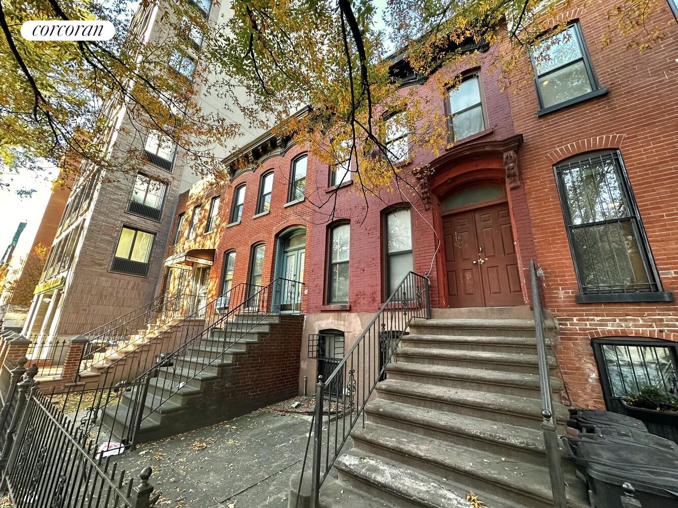front view of a brick building