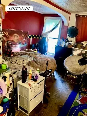 a living room filled with furniture