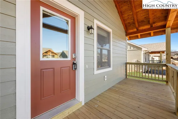 a view of front door of house
