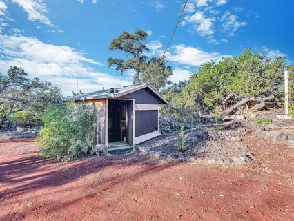 a view of a porch with a porch