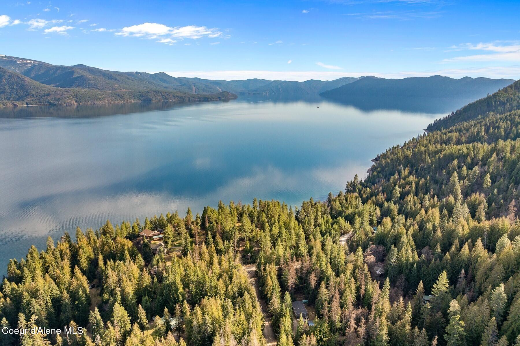6284 Talache Road Sagle, ID 83860 - Photo 16 of 17 Aerial Lake & Mountain Setting