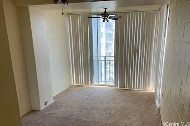 a view of a bathroom with a glass door