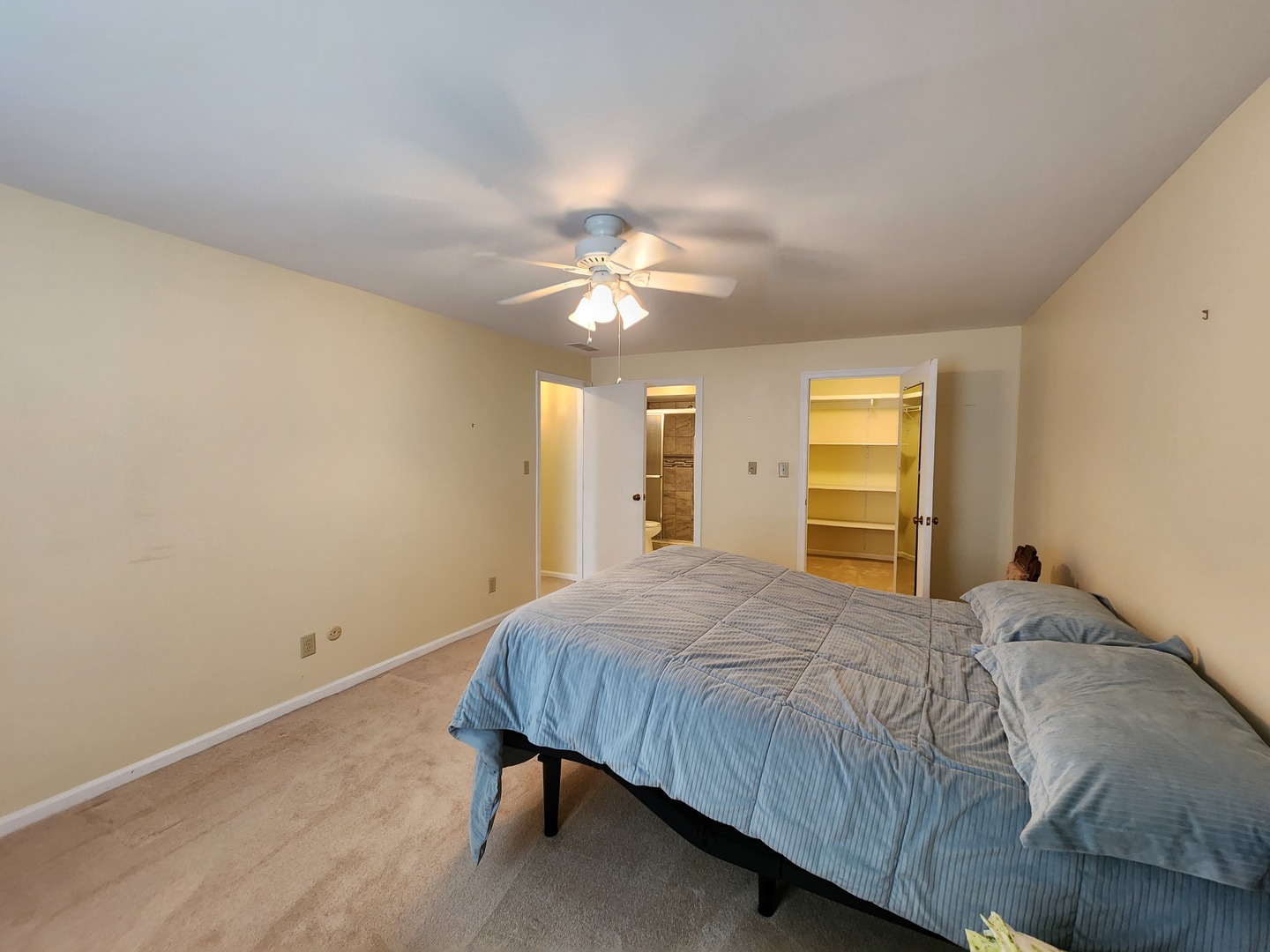 1050 5 South Nelson Avenue, Unit 4 Kankakee, IL 60901 - Photo 13 of 29 a bedroom with a bed and a chandelier