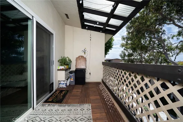 a view of a balcony