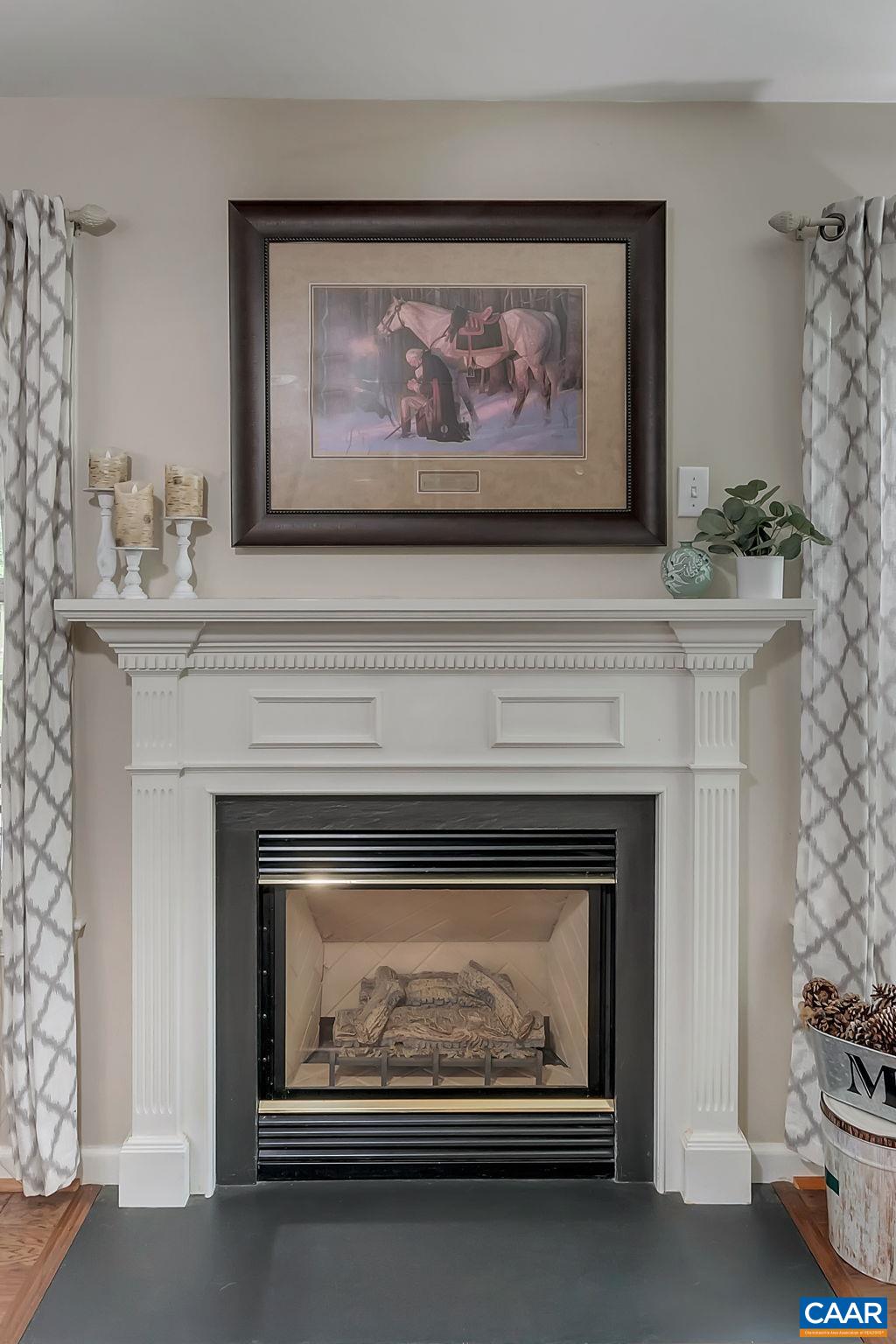 460 Northridge Road Ruckersville, VA 22968 - Photo 16 of 40 a living room with a fireplace and a painting on the wall