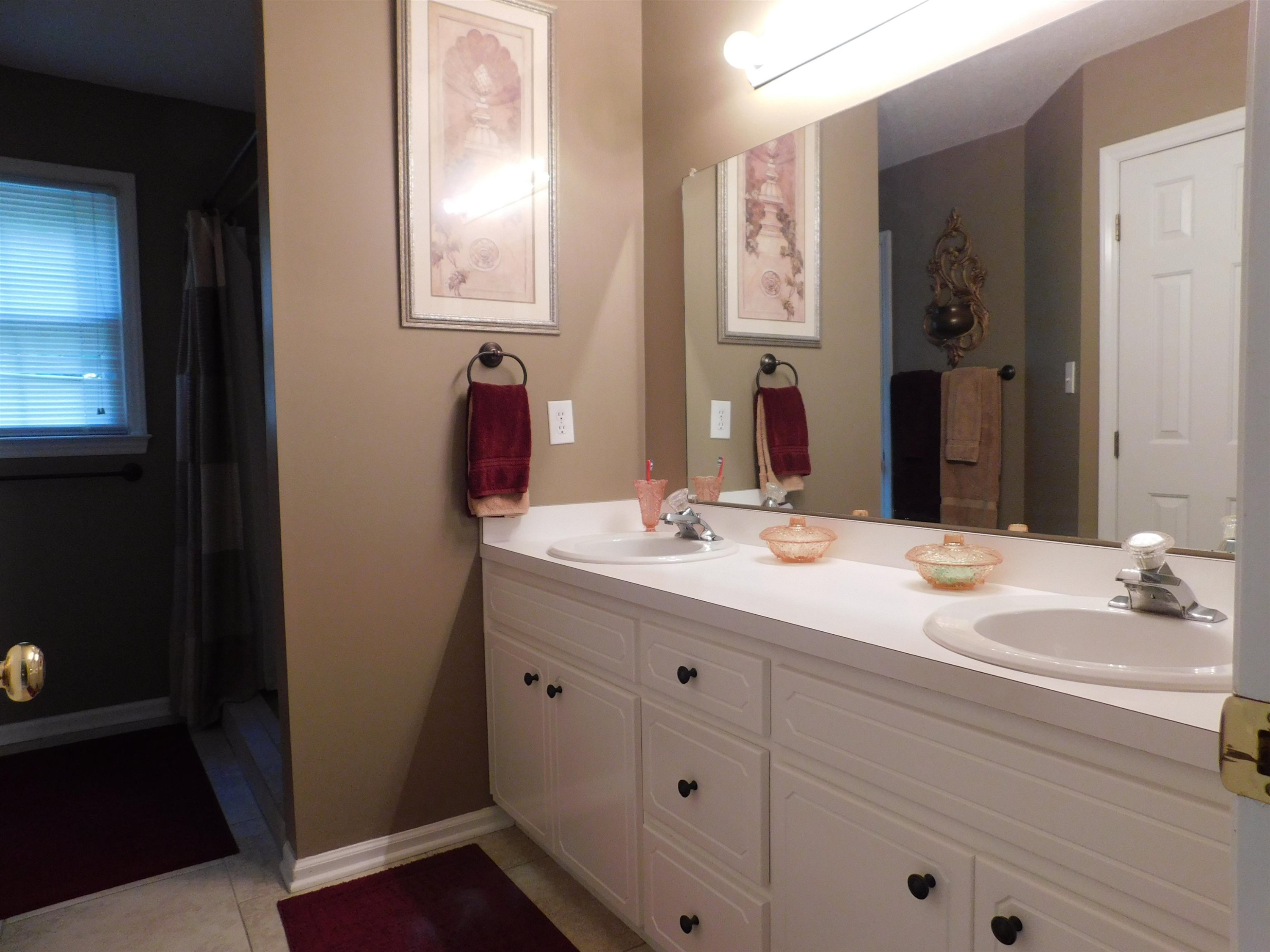 213 Goldfield Drive Garner, NC 27529 - Photo 13 of 18 a bathroom with a sink and a mirror
