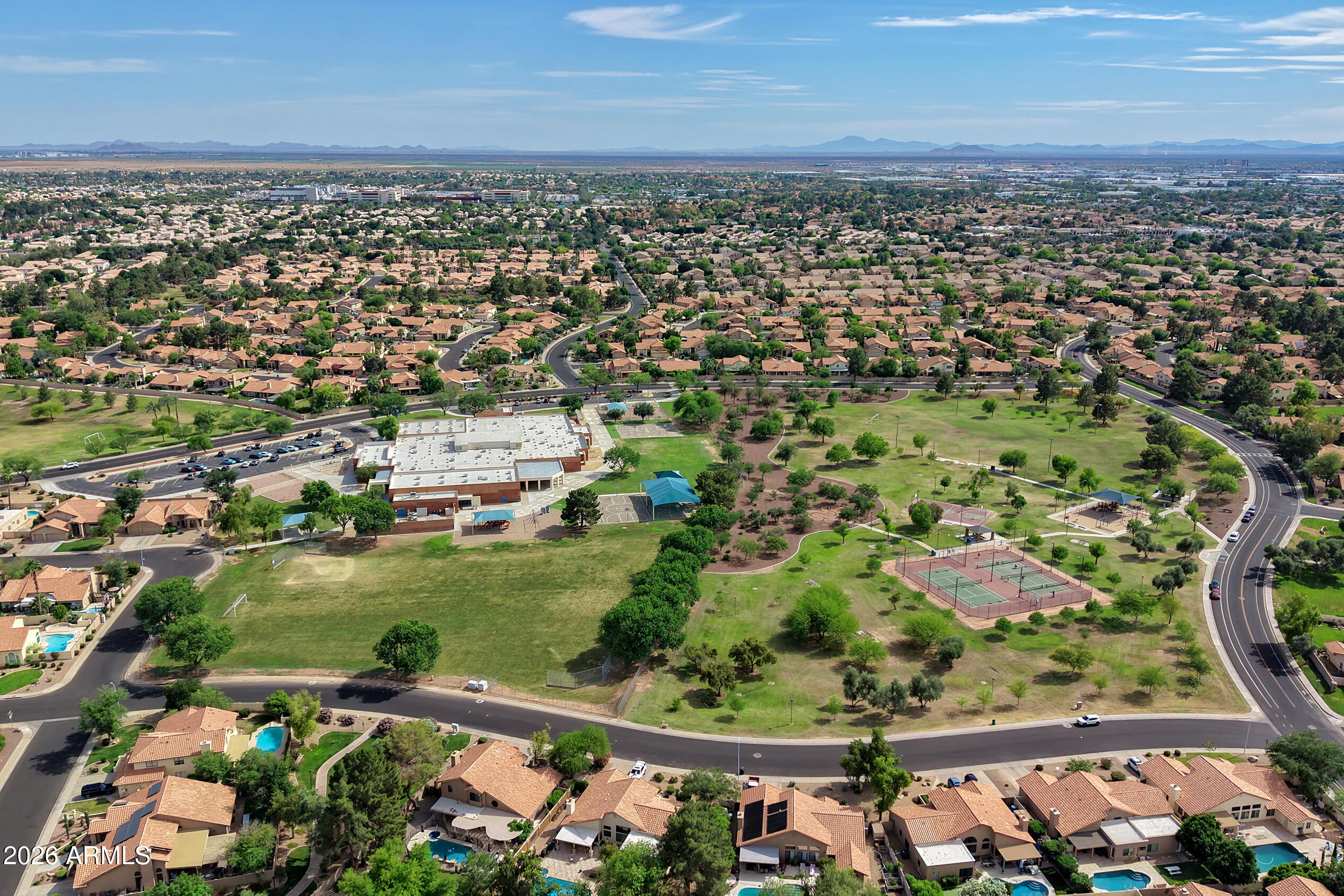 57 East Ranch Road Tempe, AZ 85284 - Photo 32 of 51 an aerial view of residential houses with outdoor space