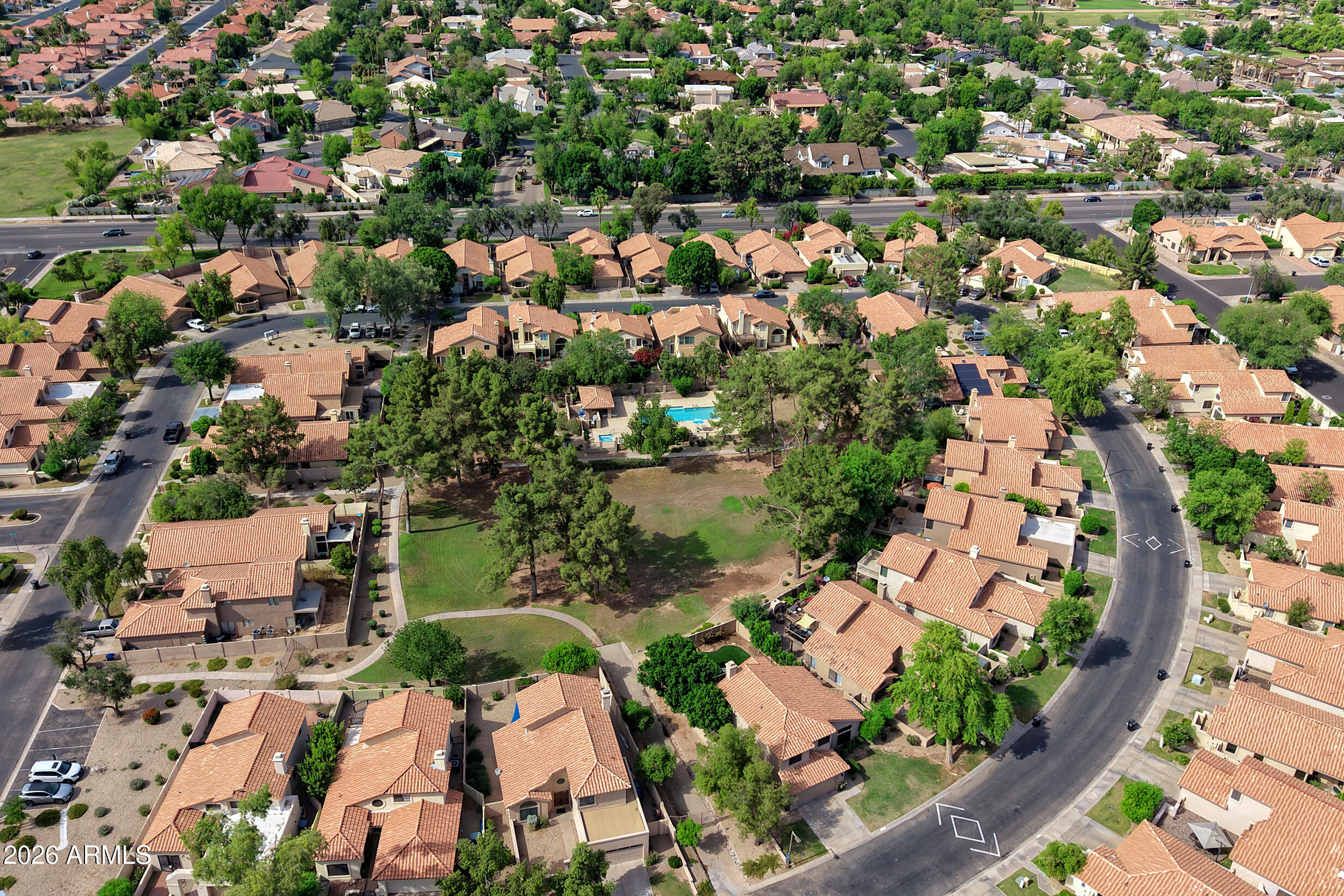 57 East Ranch Road Tempe, AZ 85284 - Photo 35 of 51 an aerial view of residential houses with outdoor space