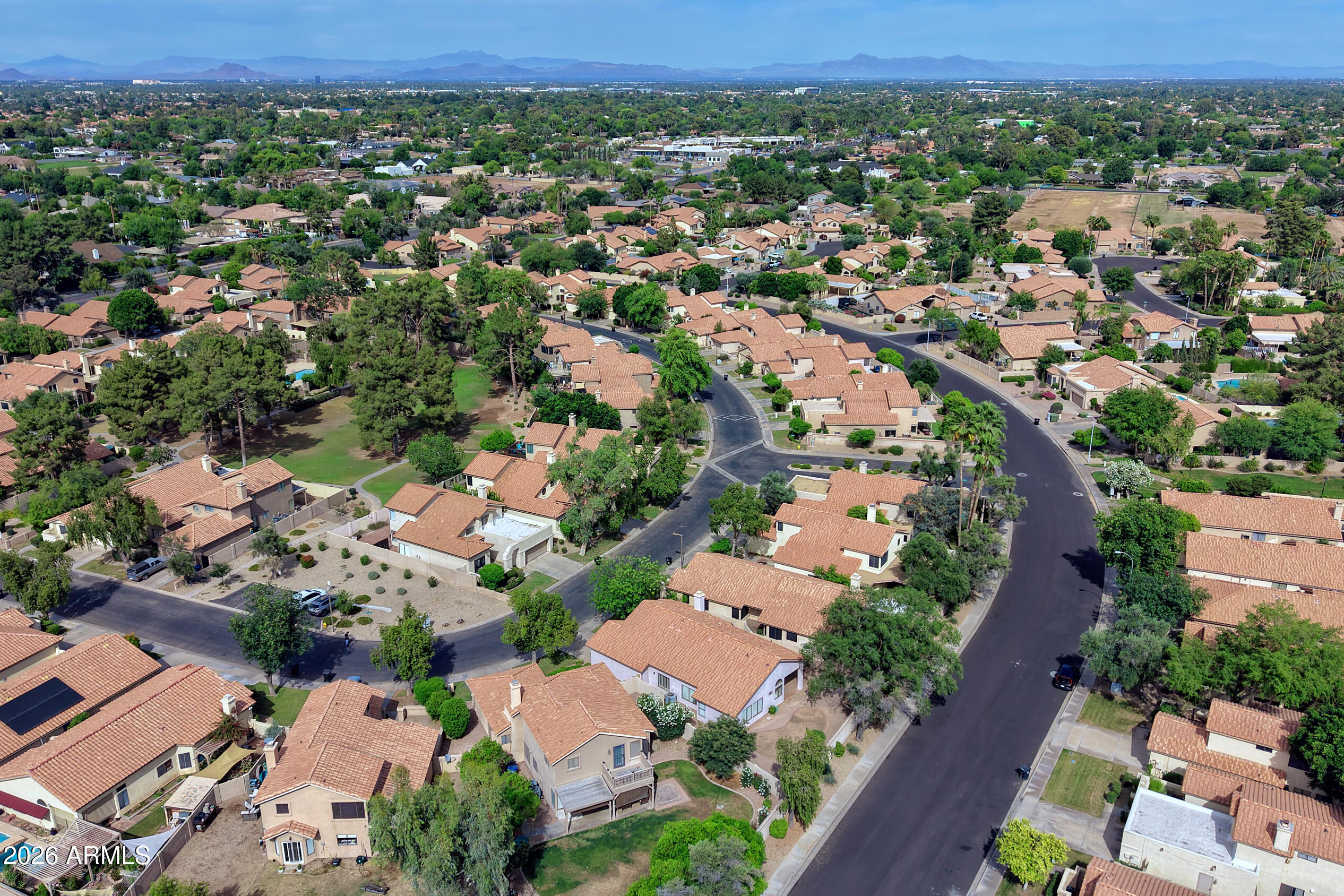 57 East Ranch Road Tempe, AZ 85284 - Photo 40 of 51 an aerial view of a city with lots of residential buildings