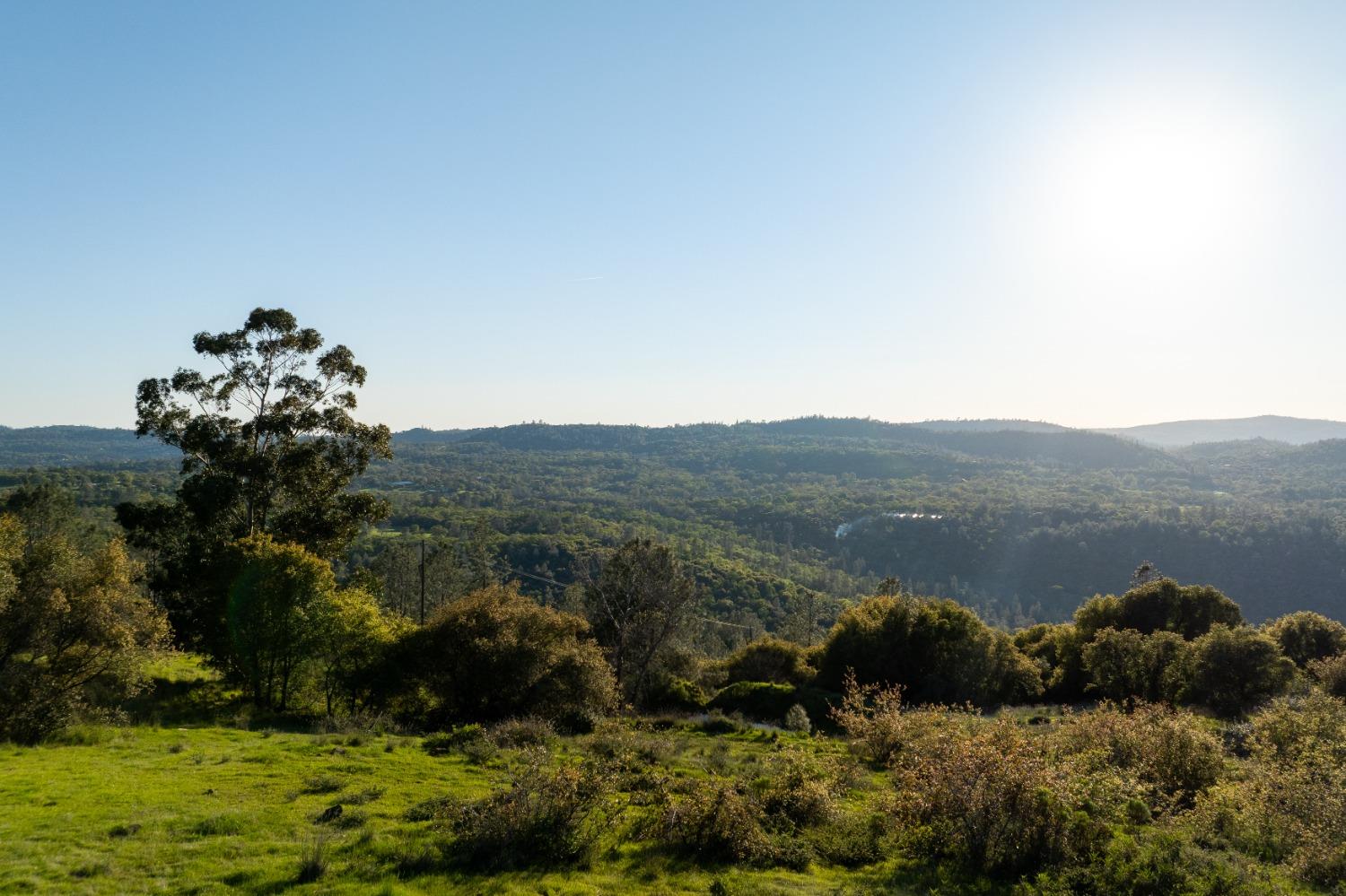 a view of a lake with a mountain in the background