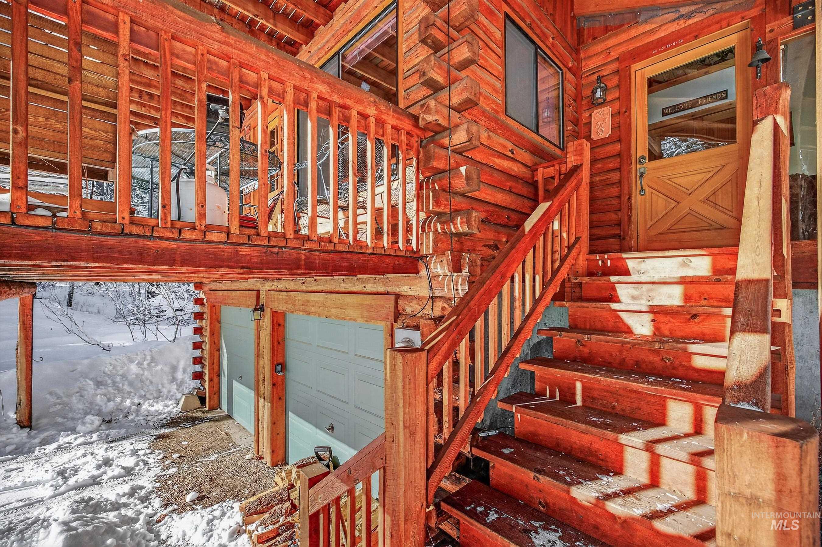 441 Allen Avenue McCall, ID 83638 - Photo 9 of 46 Staircase with rustic walls