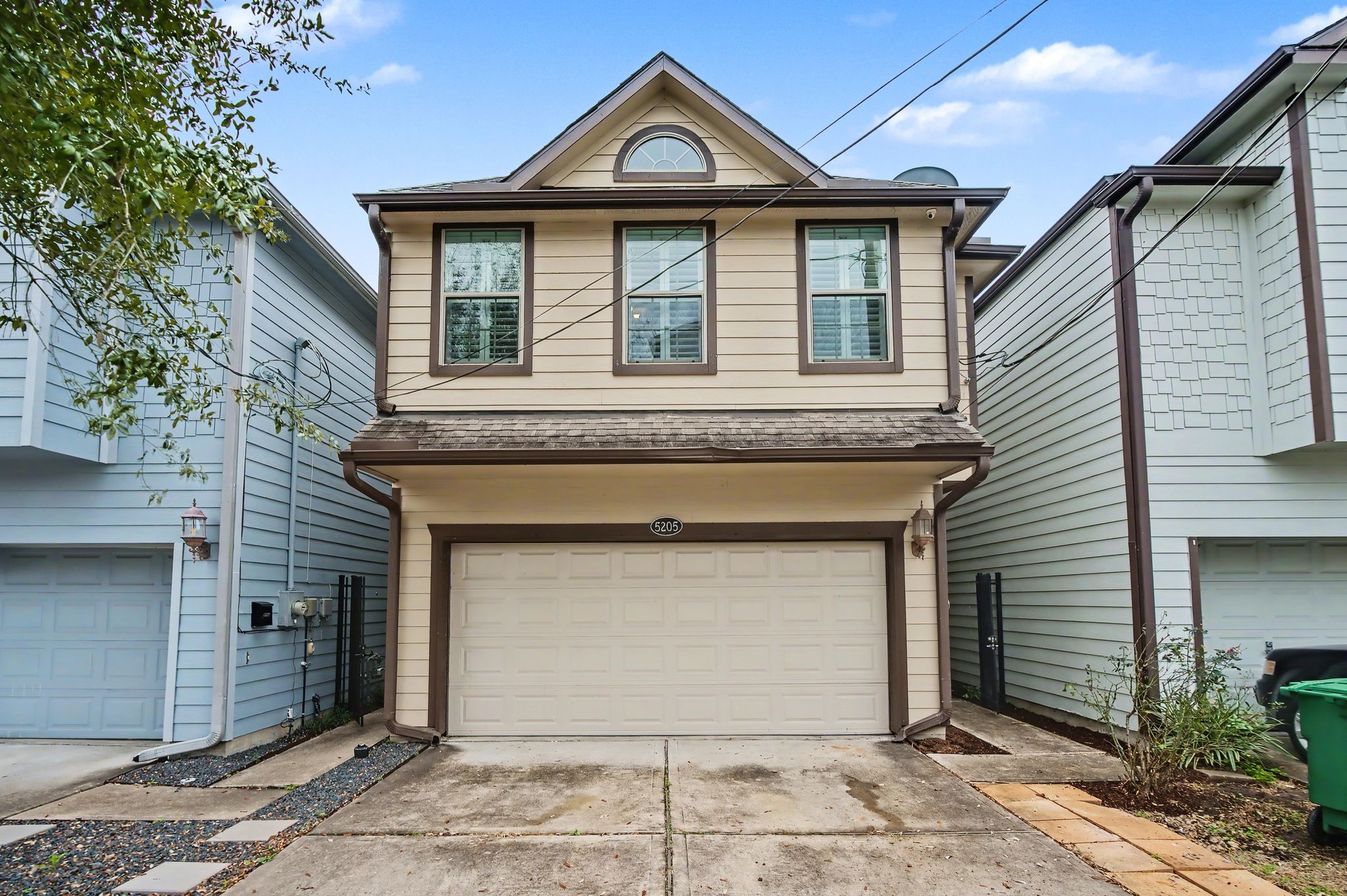a front view of a house