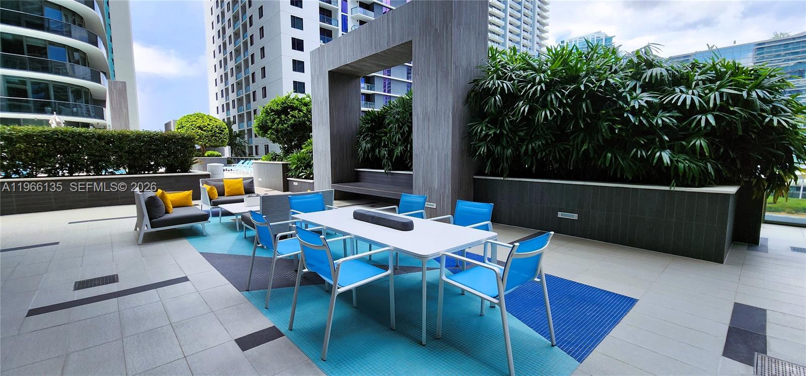 45 Southwest 9th Street, Unit 2108 Miami, FL 33130 - Photo 11 of 55 a view of an outdoor sitting space