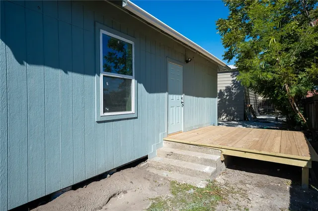 a backyard of a house