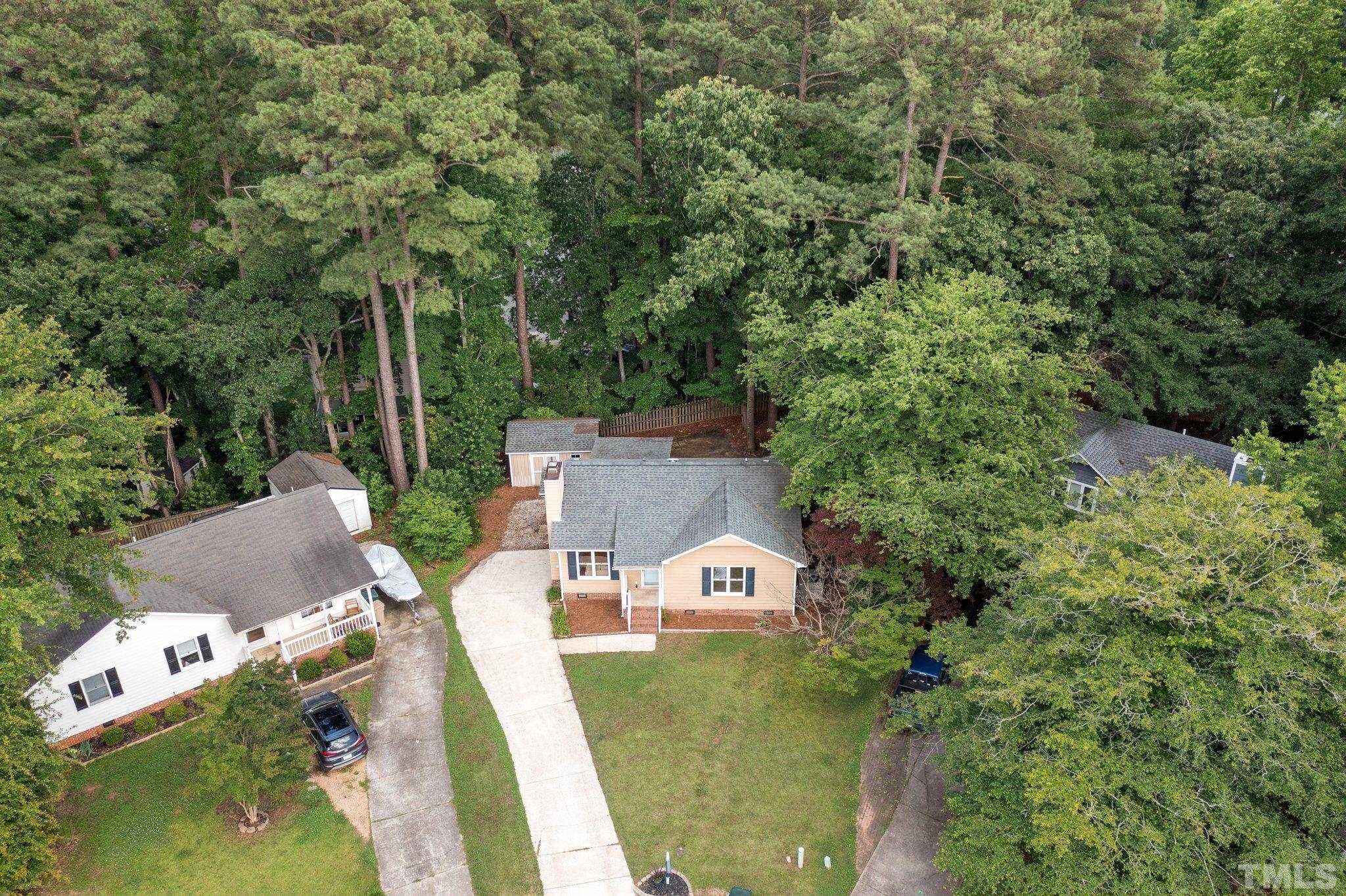 208 Longneedle Court Raleigh, NC 27603 - Photo 24 of 24 an aerial view of a house with outdoor space