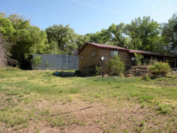 a backyard of a house