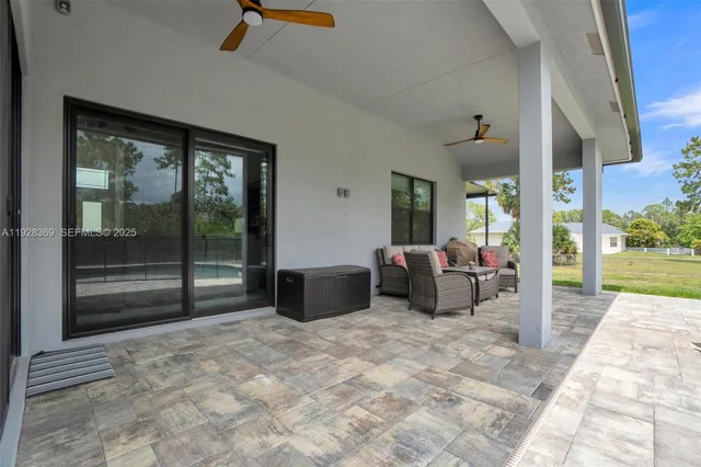 a view of a back yard of the house