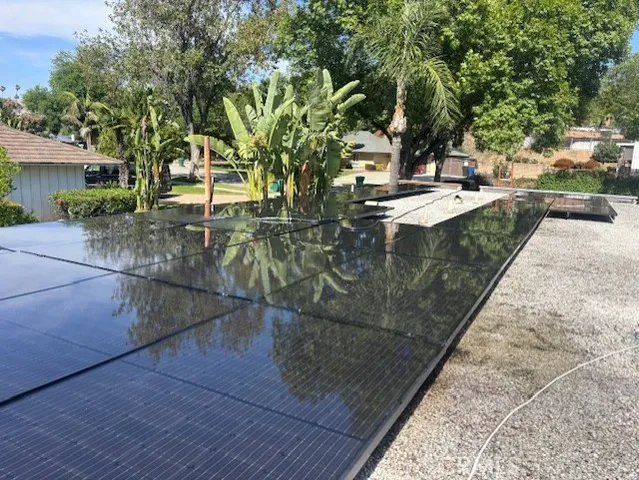 a view of a lake with outdoor space