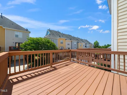 a view of wooden deck