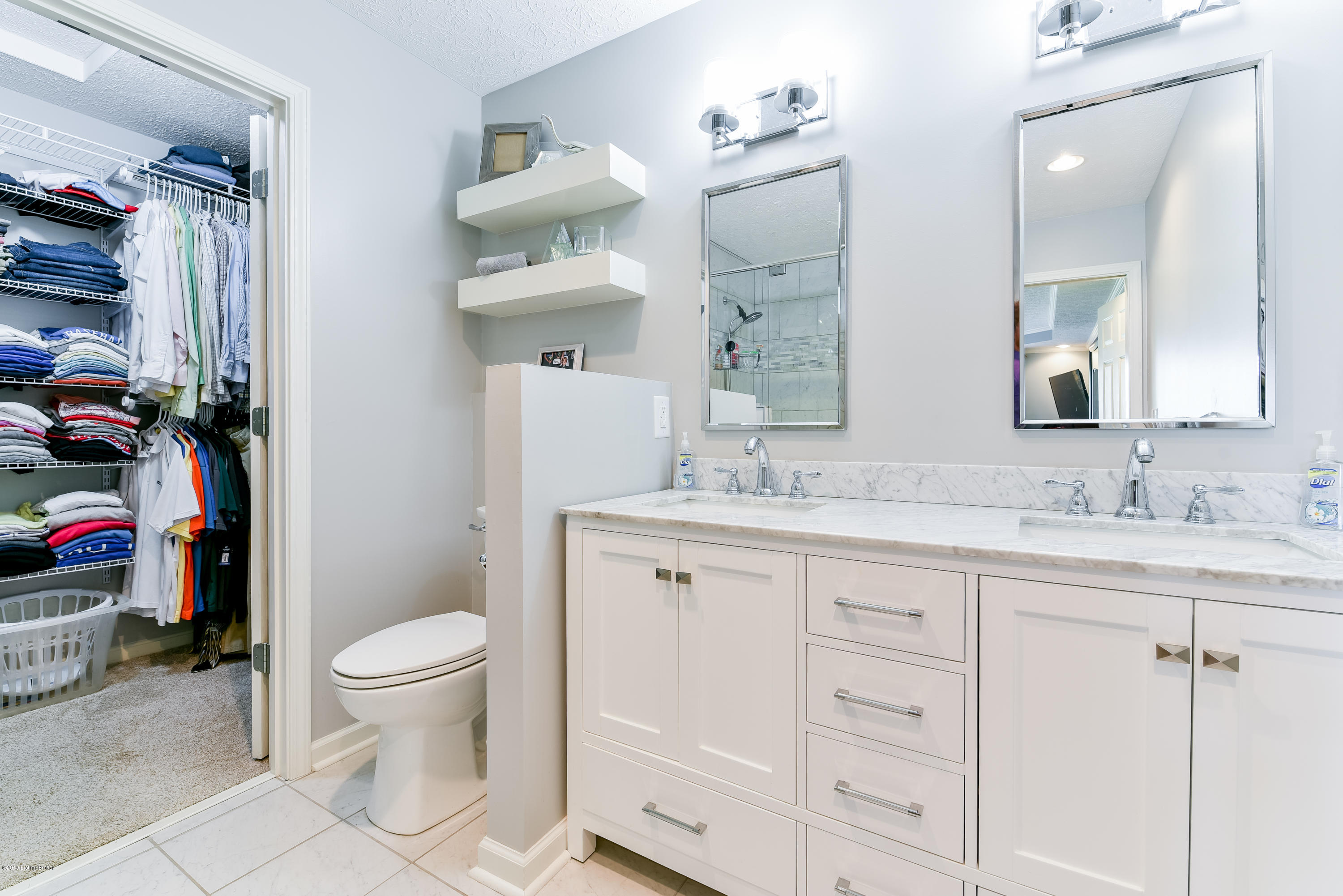 2501 Garrett Pt Road La Grange, KY 40031 - Photo 50 of 69 En Suite Master Bath was recently remodeled, featuring new vanity, walk-in shower, tile, fixtures and flooring – Wow!