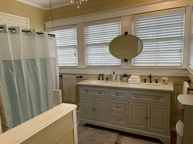 a workspace with a large window