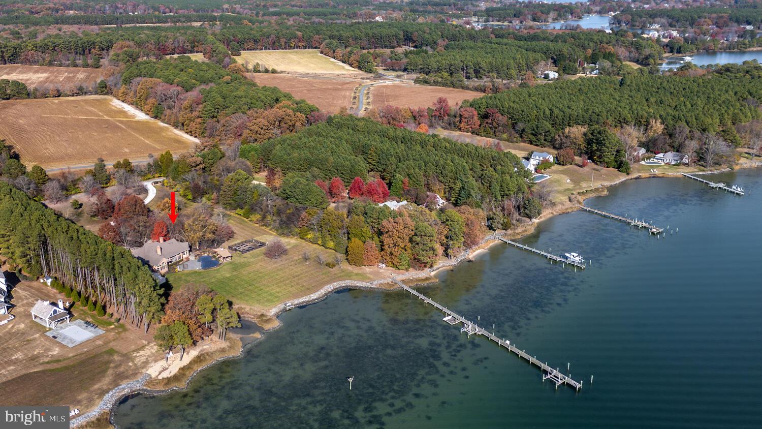 23961 Lynnewood Drive St. Michaels, MD 21663 - Photo 11 of 81 an aerial view of a house with a yard basket ball court and outdoor seating