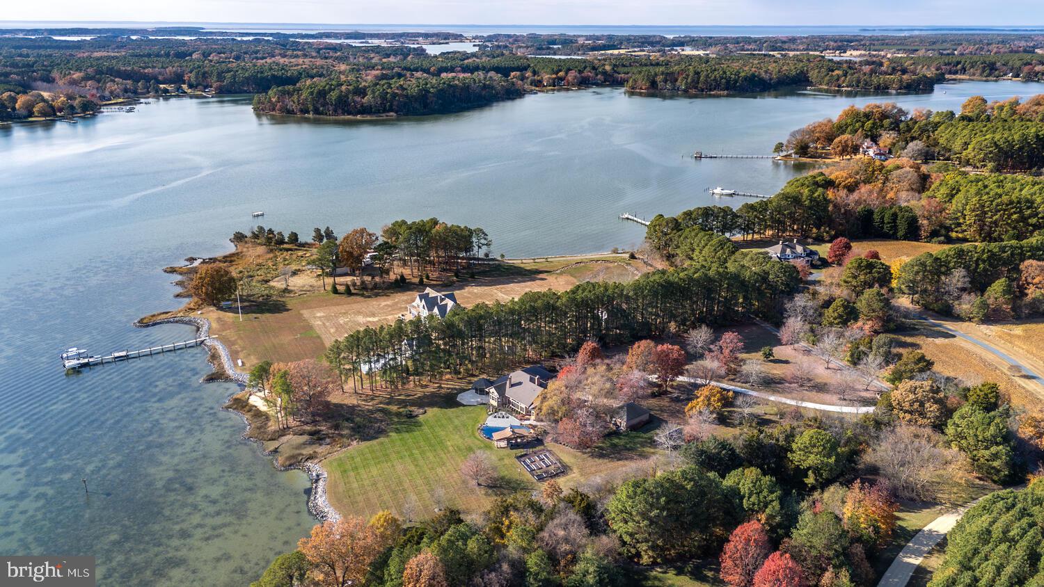 23961 Lynnewood Drive St. Michaels, MD 21663 - Photo 9 of 81 an aerial view of a house with a lake view