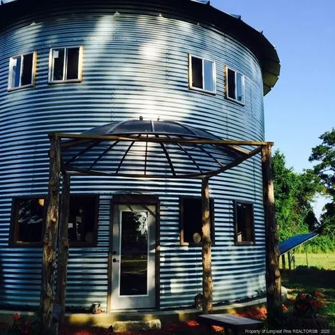 a front view of a house