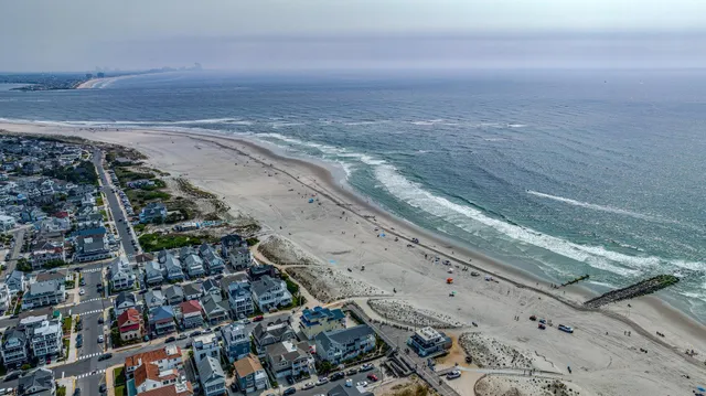 a view of an ocean beach