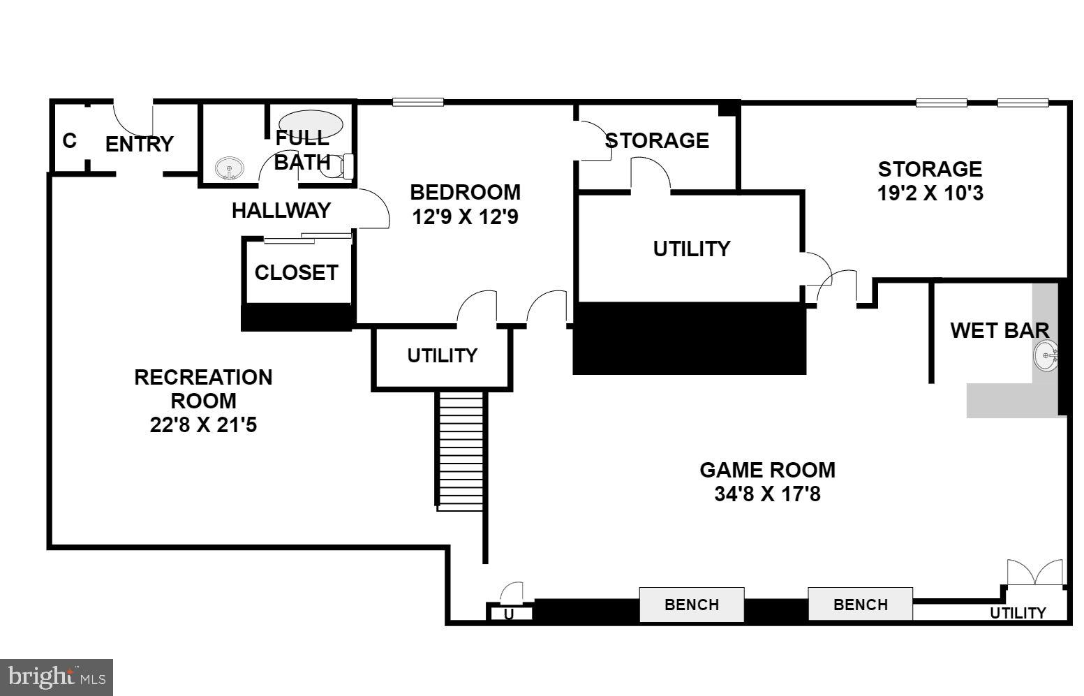9501 Grover Road Gaithersburg, MD 20877 - Photo 57 of 57 Floor Plan - Lower Level