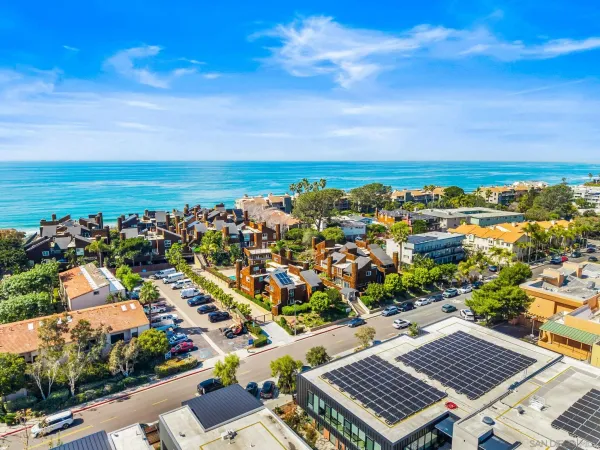 an aerial view of a city