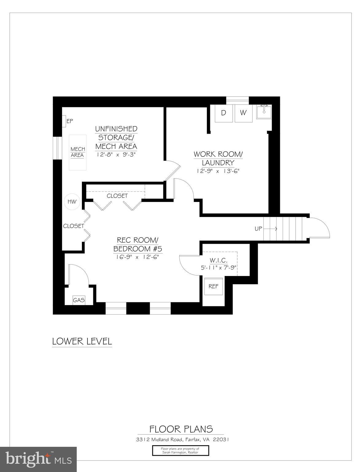 3312 Midland Road Fairfax, VA 22031 - Photo 11 of 12 Floor Plan - Lower Level