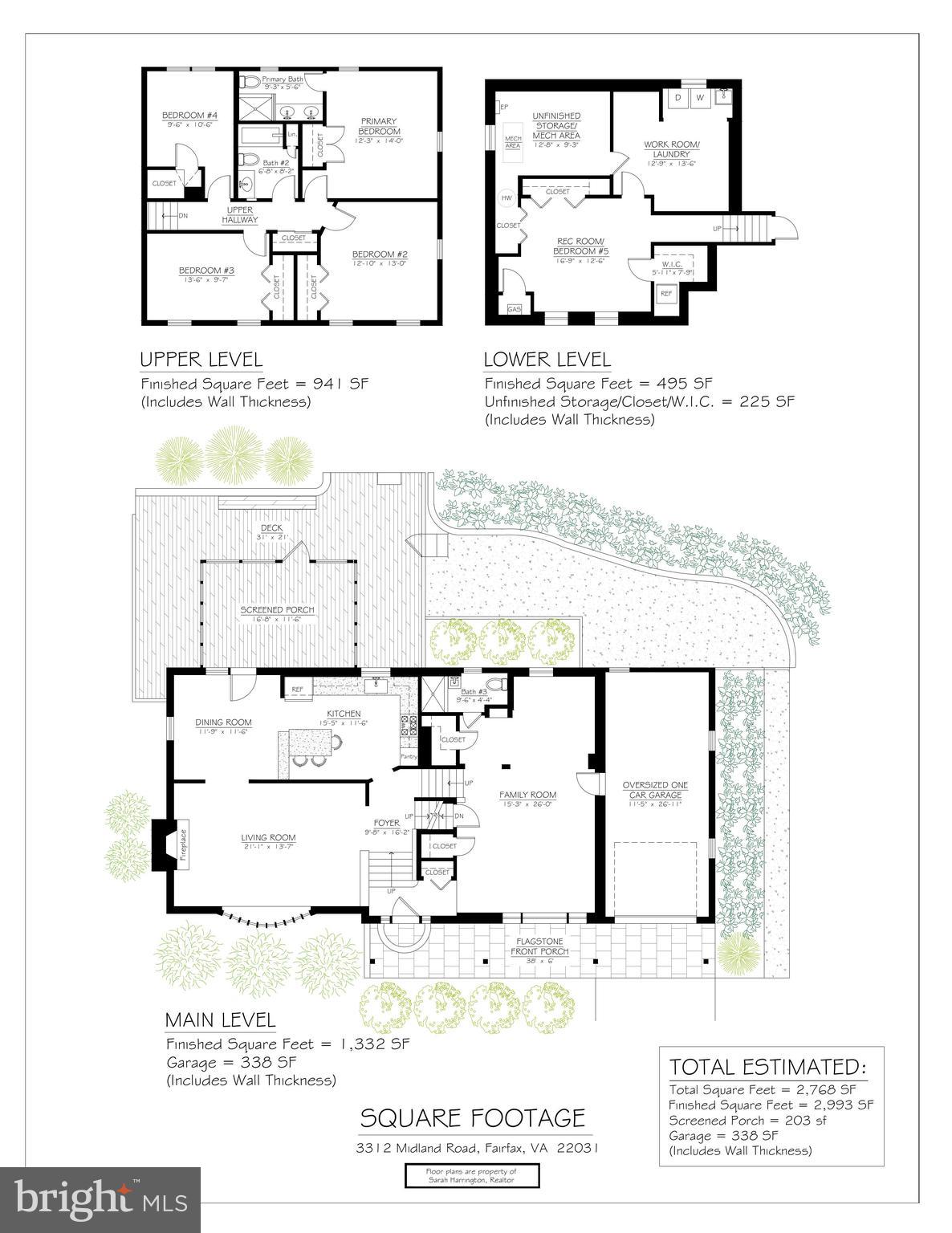 3312 Midland Road Fairfax, VA 22031 - Photo 12 of 12 Floor Plans - Square Footage