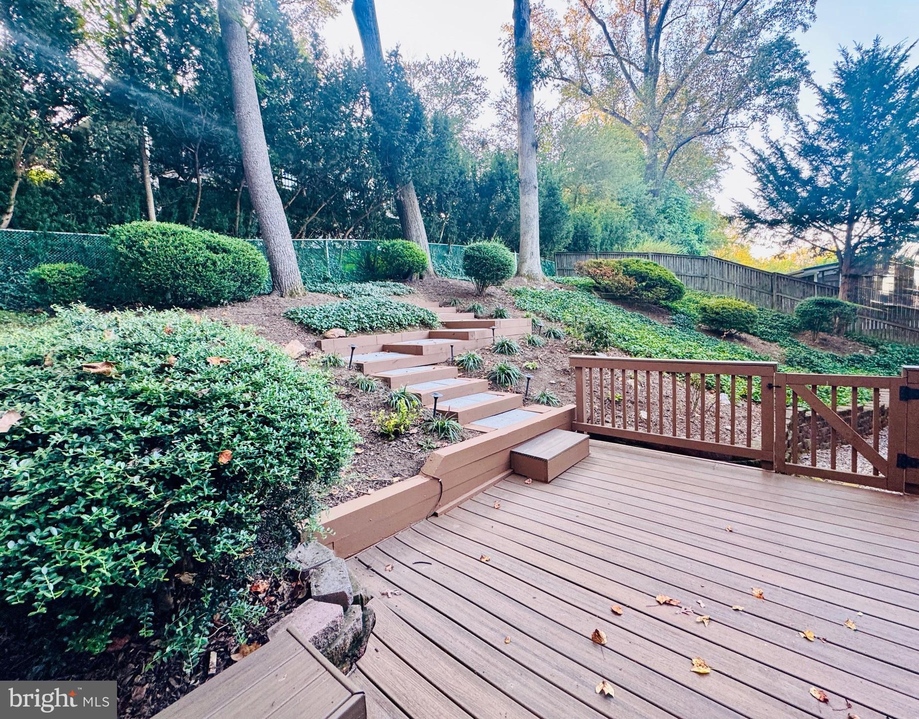 3312 Midland Road Fairfax, VA 22031 - Photo 3 of 12 Serene garden retreat with wooden steps.