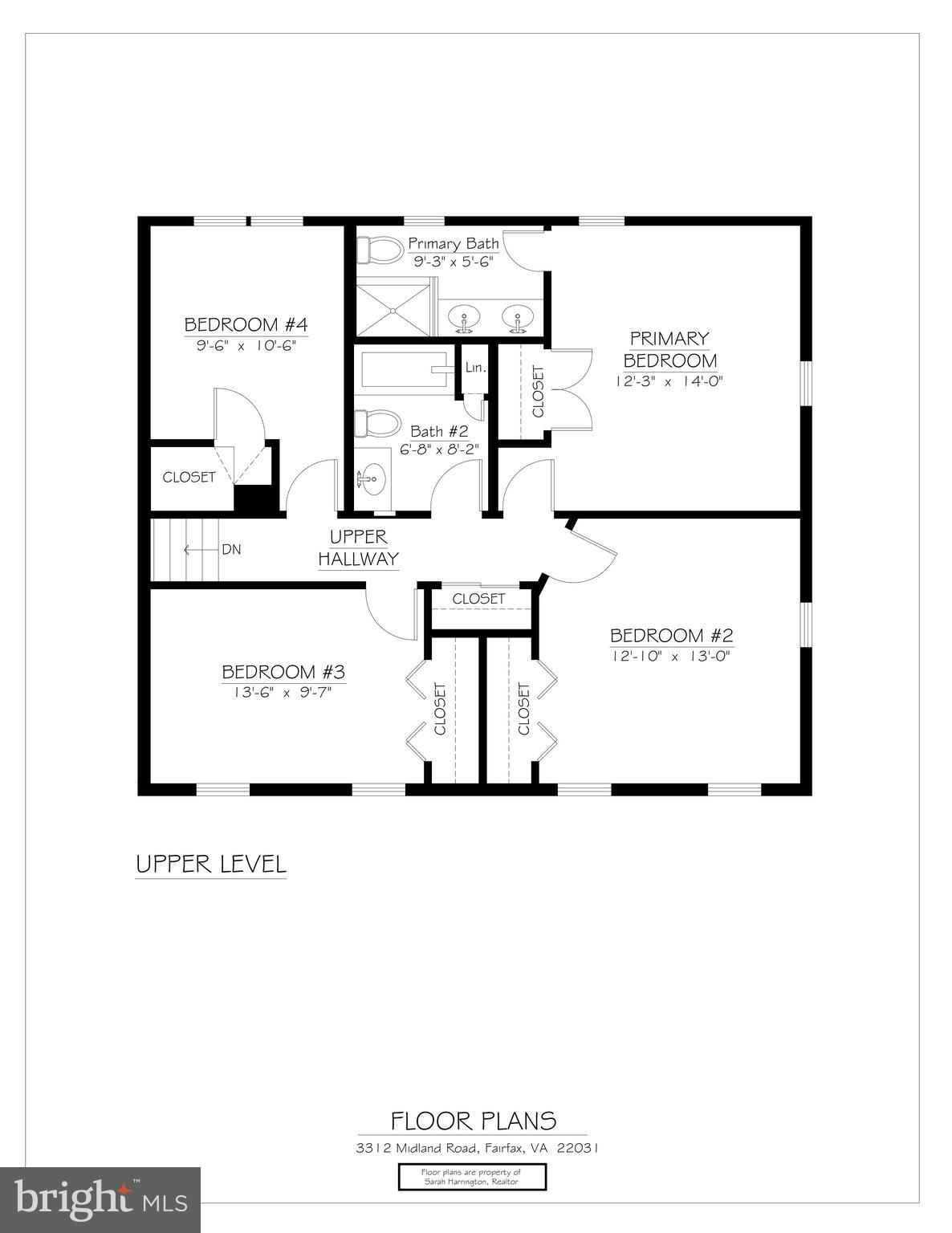 3312 Midland Road Fairfax, VA 22031 - Photo 10 of 12 Floor Plan - Upper Level