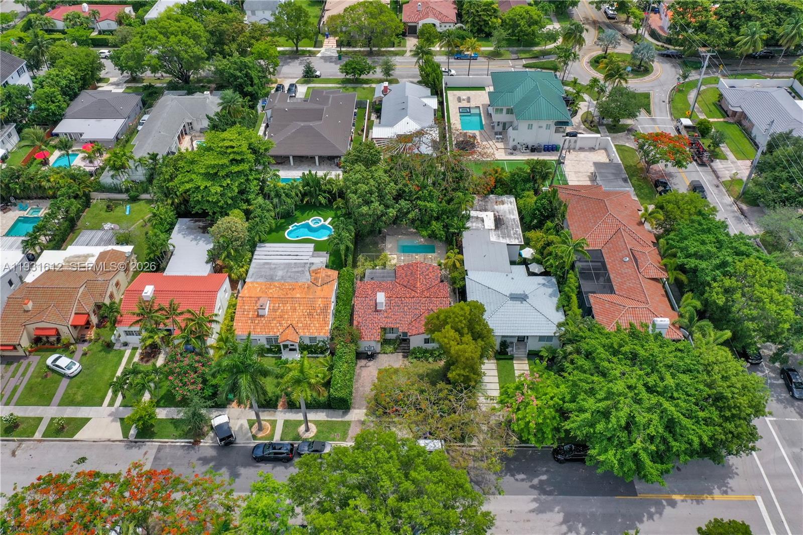 419 Southwest 30th Road Miami, FL 33129 - Photo 19 of 22 an aerial view of a house with a garden