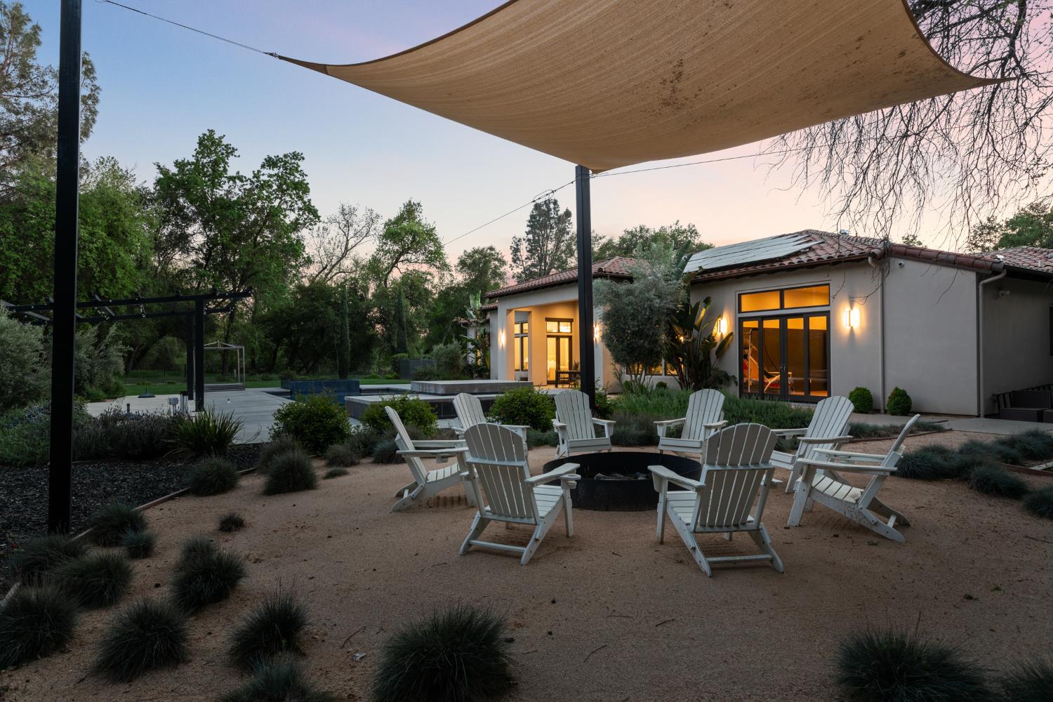 5331 Barton Road Loomis, CA 95650 - Photo 86 of 93 a view of a patio with couches table and chairs and potted plants